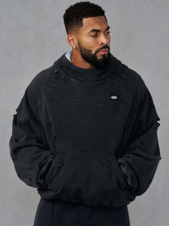 YoungLA Other - YoungLA Batman Street Hoodie -  Black Wash XL